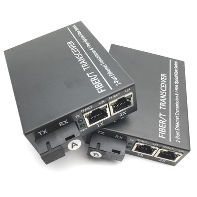 Single Dual Fiber Ethernet Media Converter IEEE802.3ab 1000Base - T 0.5A